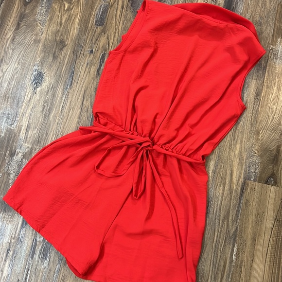 NWOT vibrant red romper - Picture 6 of 6